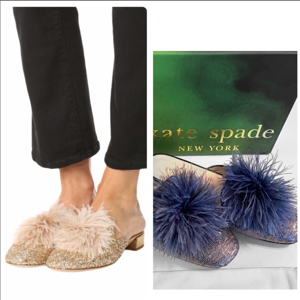 🎉HP🎊 Kate Spade Gala Iridescent Sequin Mules